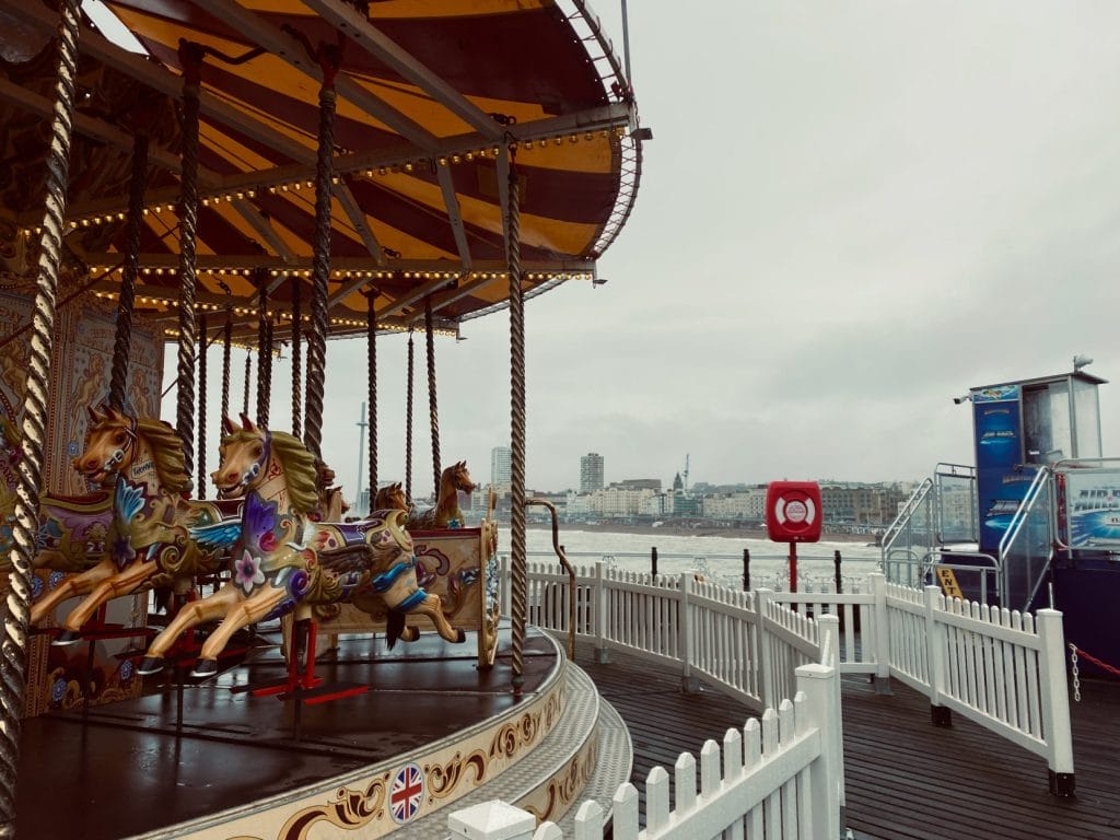 Merry go round on brighton pier.