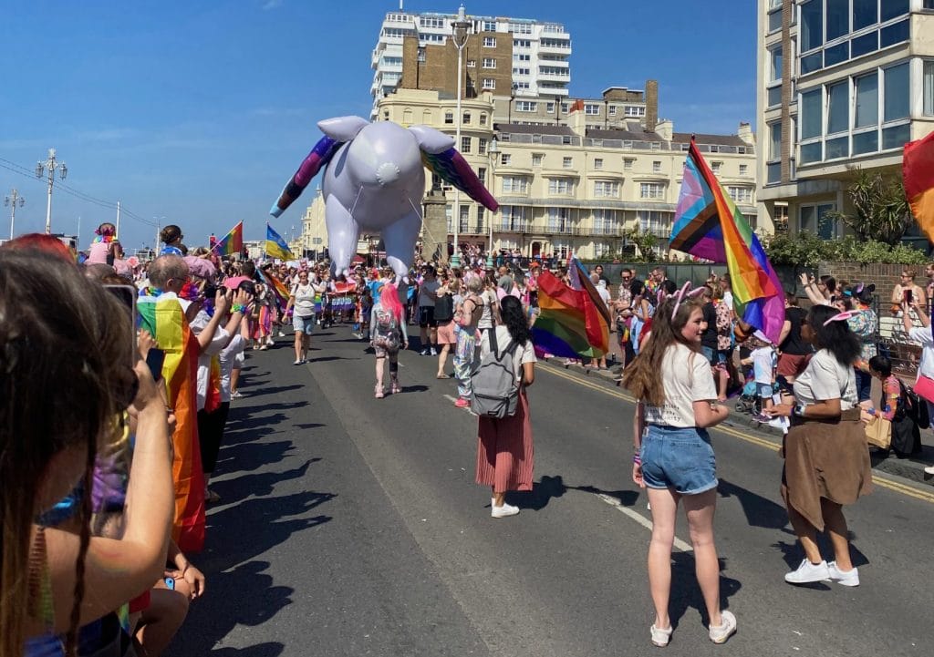 Brighton pride parade 2022.