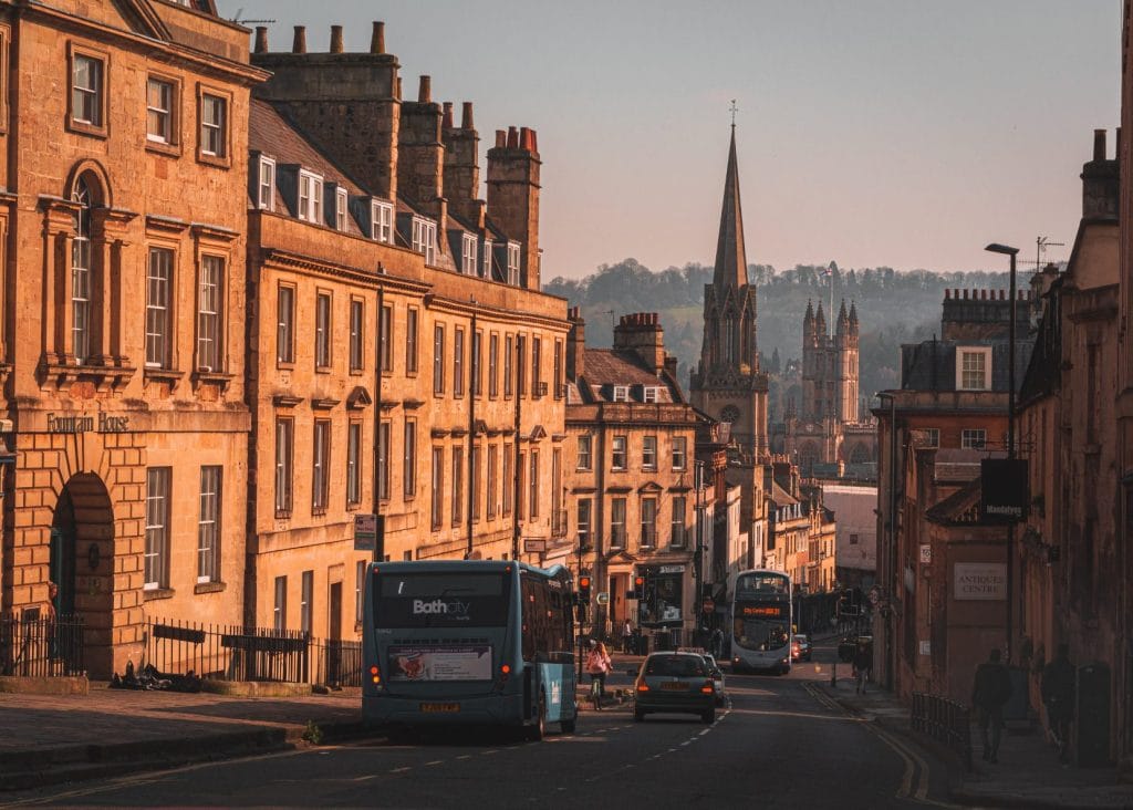 Street in bath, somerset.