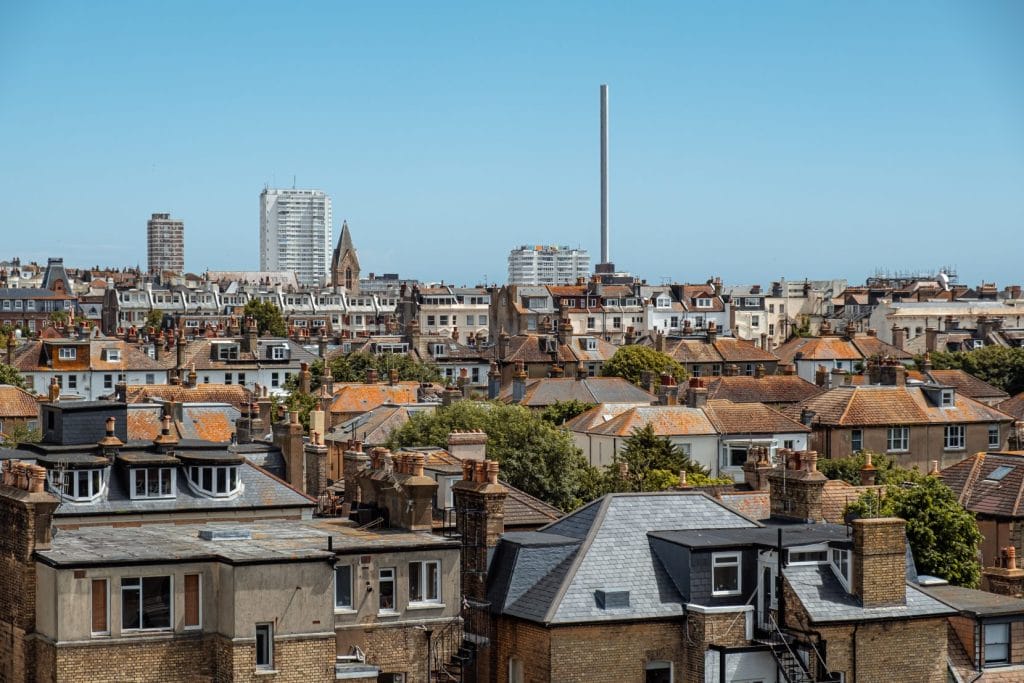 Rooftop view over brighton.