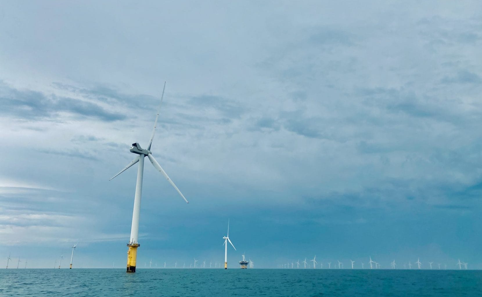 The turbines at brighton's rampion wind farm tour.