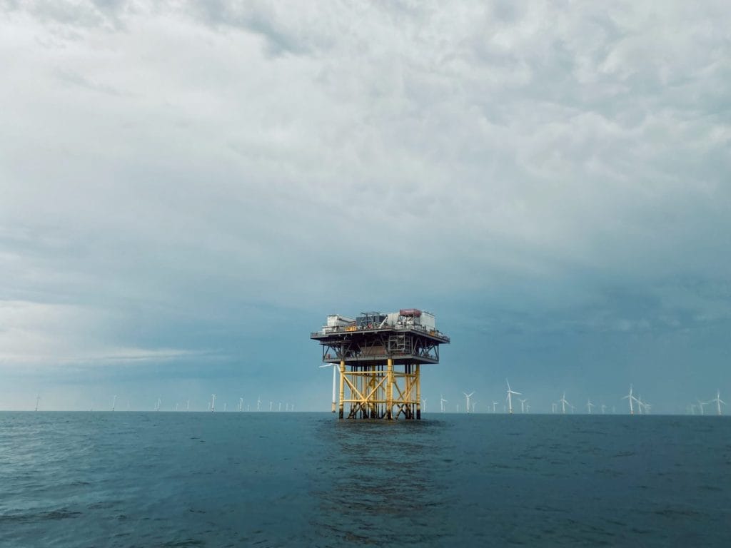 Power station at brighton's offshore wind farm.