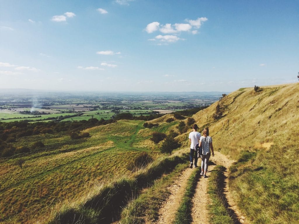 People walking in the cotswolds.