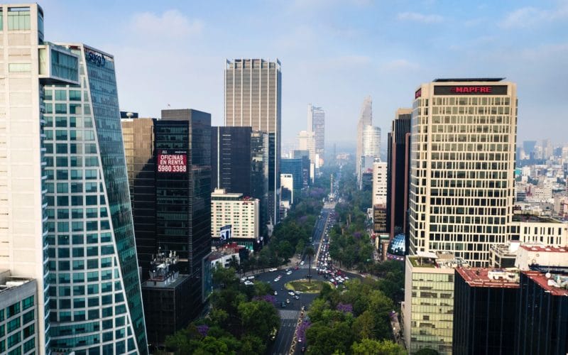 Skyscrapers in mexico city.