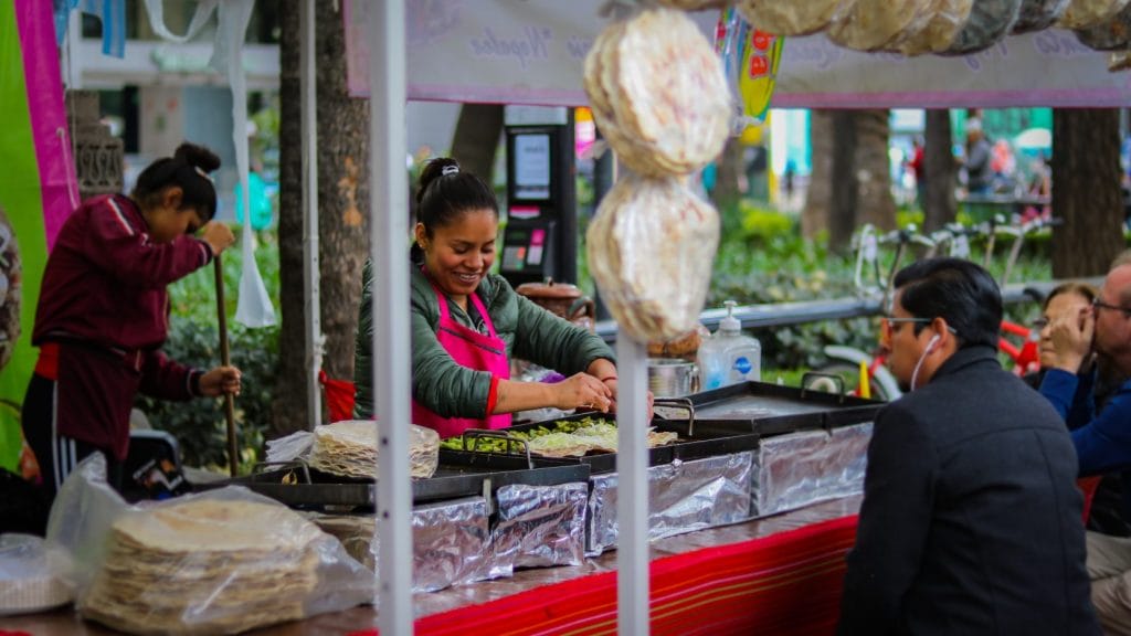 Street vendor in mexico city.