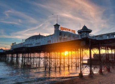 Brighton pier in the winter.