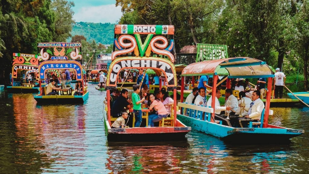 Boats in mexico city.