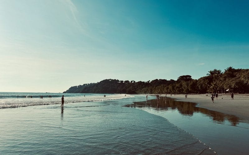 Sea and beach at manuel antonio.