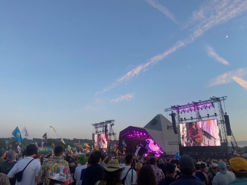 Glastonbury pyramid stage.