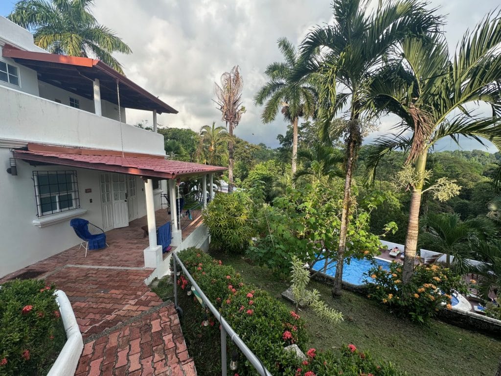 Balcony overlooking jungle at selina manuel antonio.