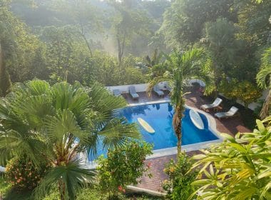 Selina manuel antonio pool surrounded by jungle.