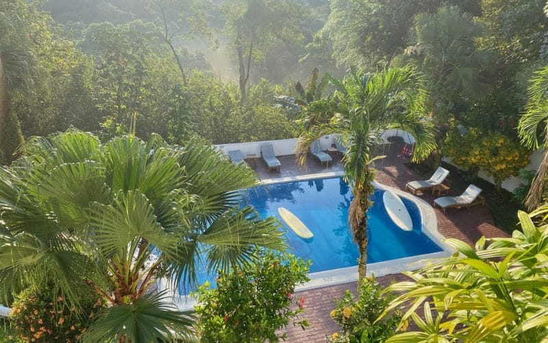 Selina manuel antonio pool surrounded by jungle.