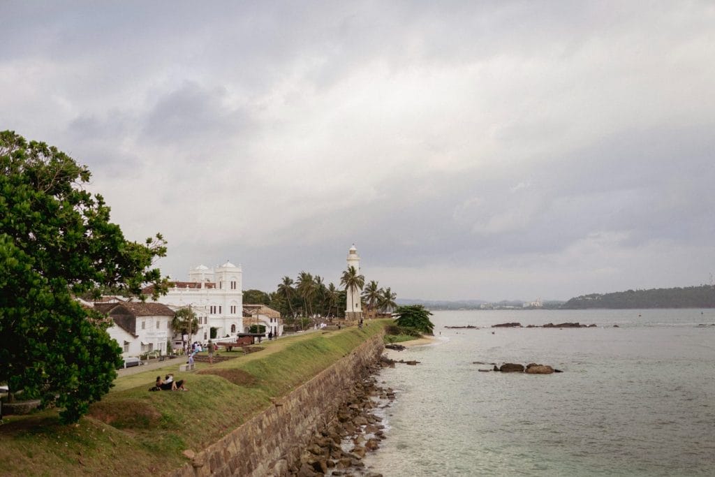 Galle fort and the sea in sri lanka.